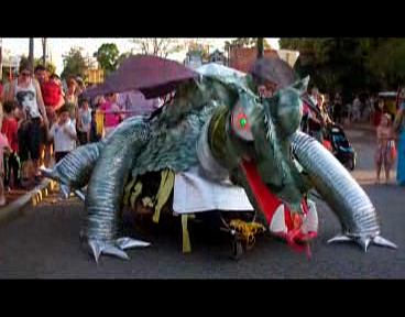 Still image of 2012 Dragon float at the Gumnut Roundabout